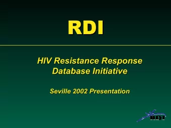 RDI  RDI  RDI  RDI  HIV Resistance Response  HIV Resistance Response  Database Initiative  Database