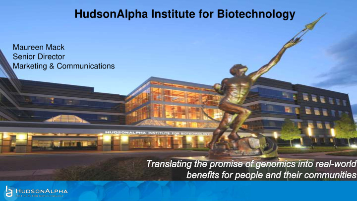 hudsonalpha institute for biotechnology