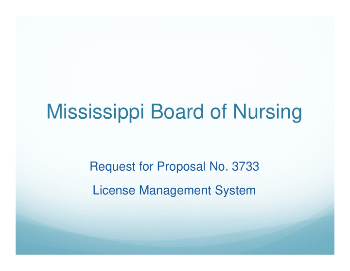 mississippi board of nursing