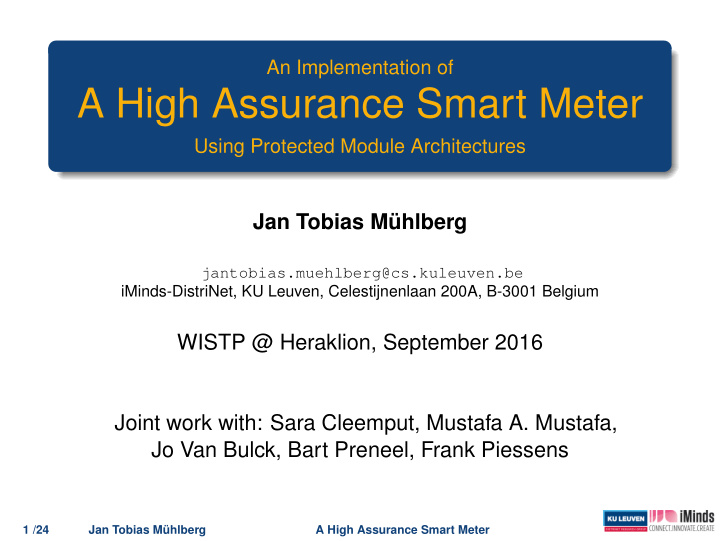 a high assurance smart meter