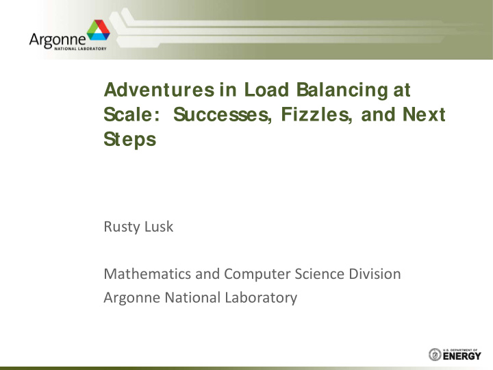 adventures in load balancing at scale successes fizzles