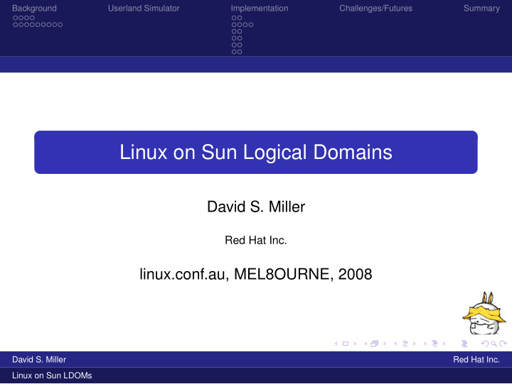 linux on sun logical domains
