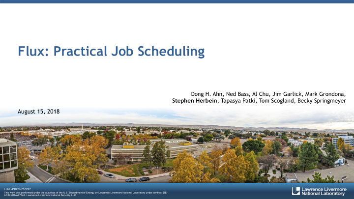 flux practical job scheduling