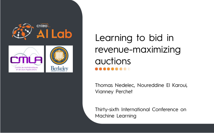 learning to bid in revenue maximizing auctions