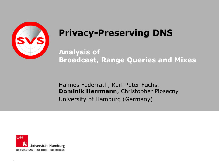 privacy preserving dns