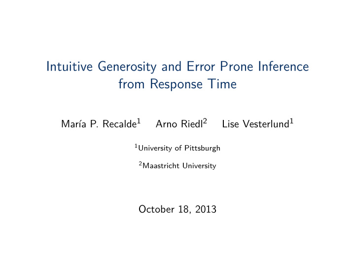 intuitive generosity and error prone inference from