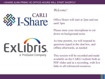 Welcome!  Office Hours will start at 2pm and run  until 3pm  Please mute your microphone to cut