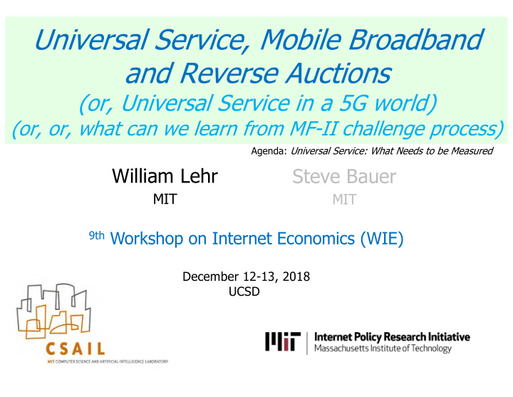 universal service mobile broadband and reverse auctions