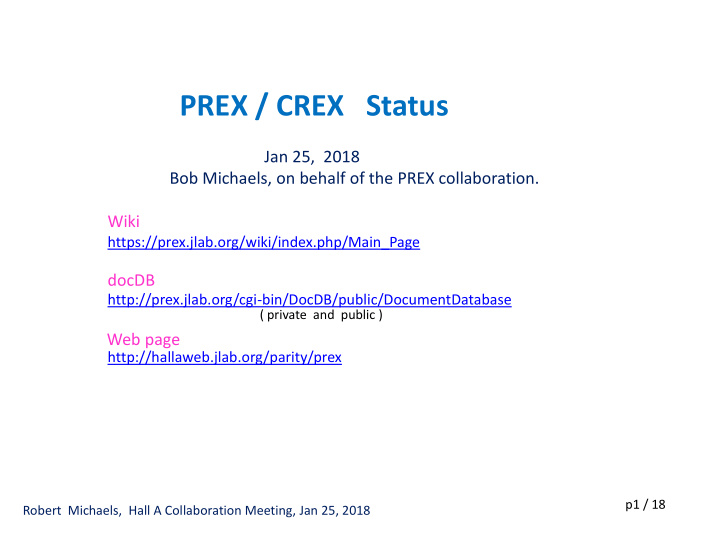 prex crex status