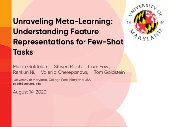 Unraveling Meta-Learning:  Understanding Feature  Representations for Few-Shot  Tasks  Micah