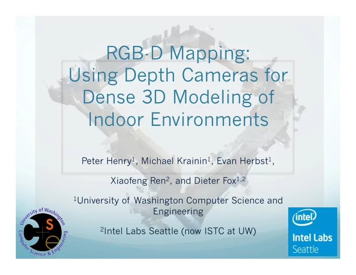 rgb d mapping using depth cameras for dense 3d modeling