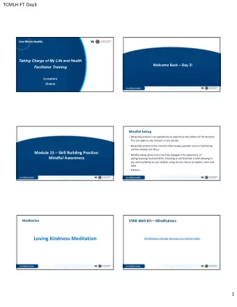 Loving Kindness Meditation  Mindfulness through the eyes of a Veteran video  Third level