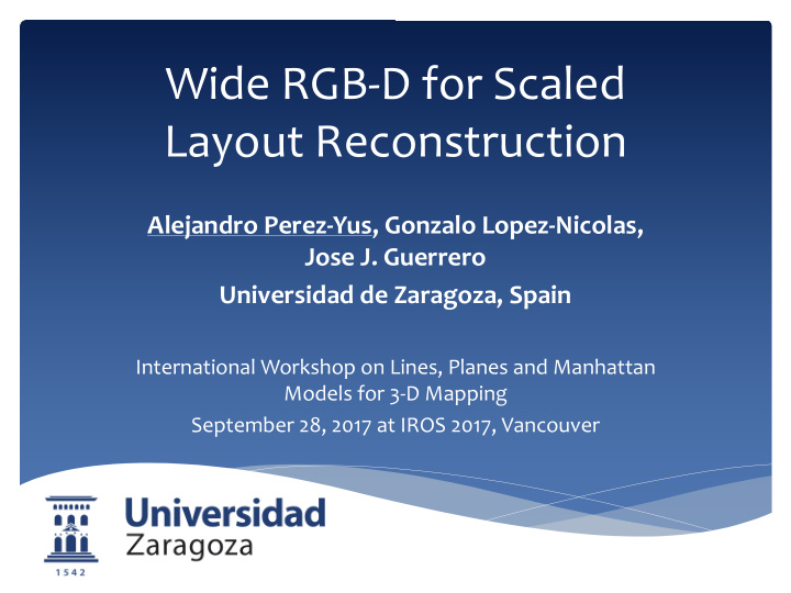 wide rgb d for scaled layout reconstruction