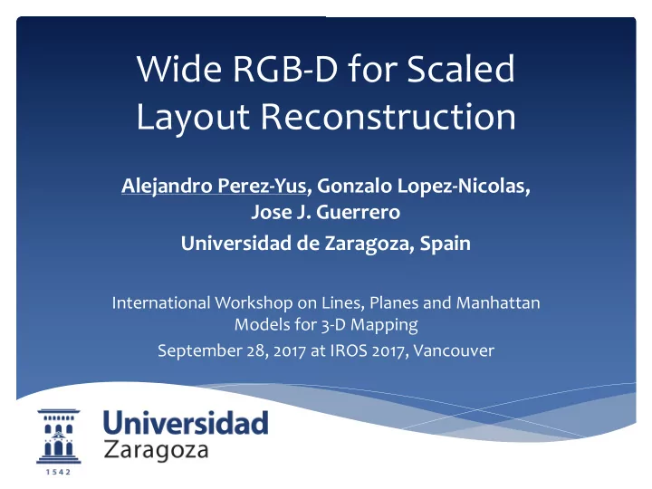 wide rgb d for scaled layout reconstruction
