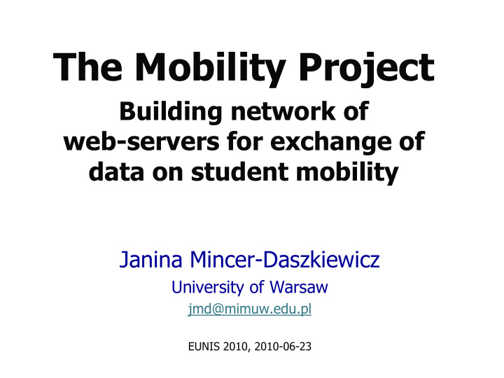the mobility project