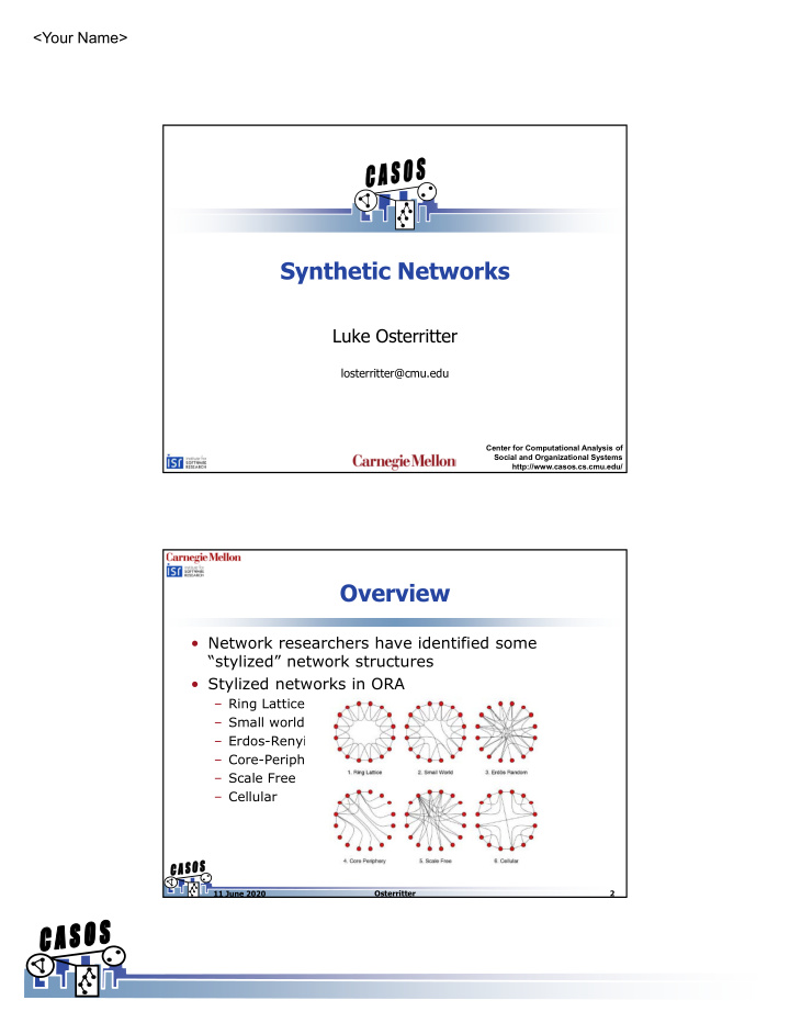 synthetic networks