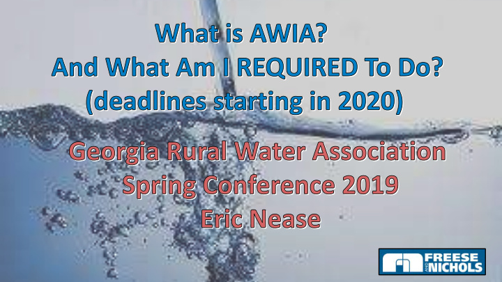 america s water infrastructure act awia of 2018