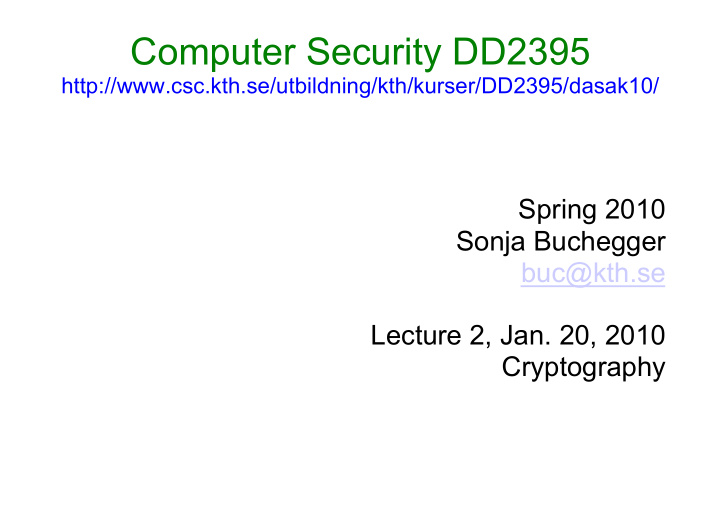 computer security dd2395