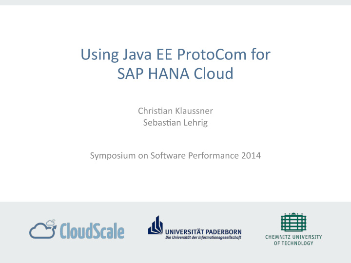 using java ee protocom for sap hana cloud