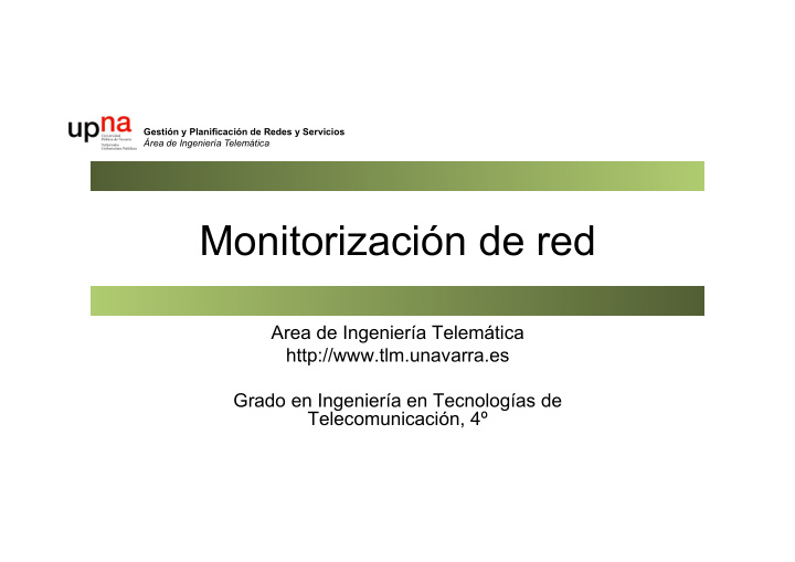 monitorizaci n de red