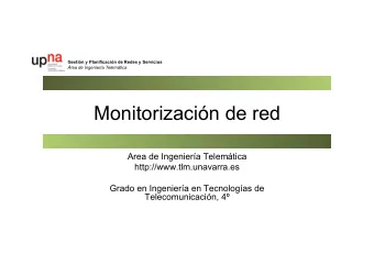 Monitorizacin de red  Area de Ingeniera Telemtica  http://www.tlm.unavarra.es  Grado en