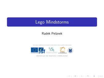 Lego Mindstorms  Radek Pel  anek  Lego Mindstorms produced by Lego, http://mindstorms.lego.com