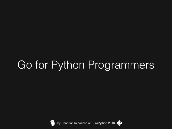 go for python programmers