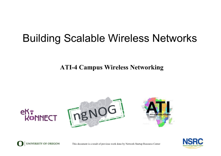 building scalable wireless networks