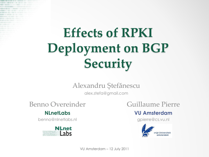 deployment on bgp