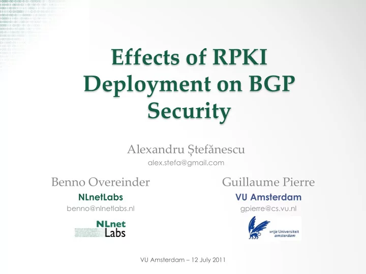 deployment on bgp