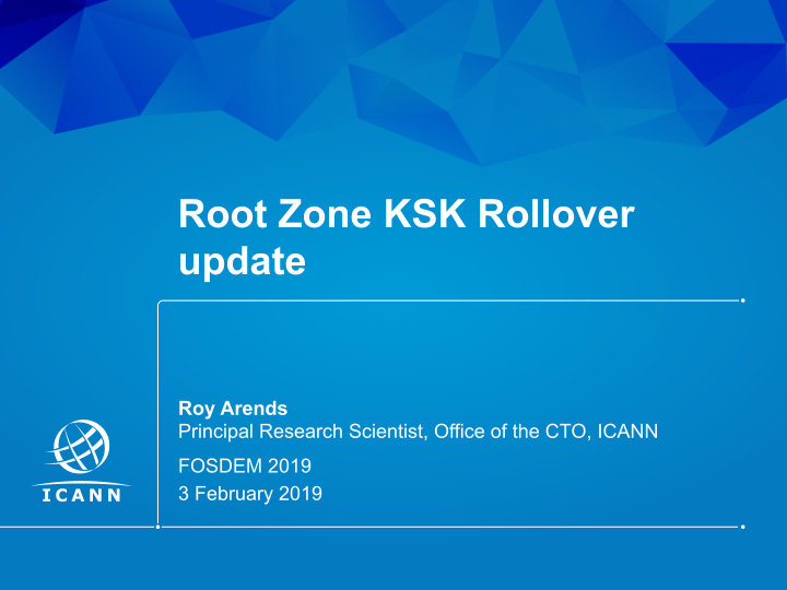 root zone ksk rollover update