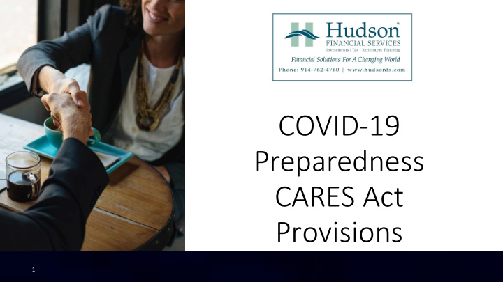 covid 19 preparedness cares act provisions