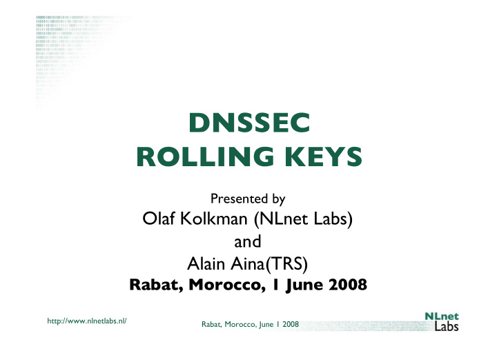 dnssec rolling keys