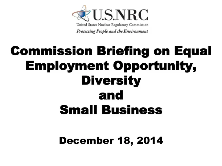 commission br commission briefing on iefing on equa equal