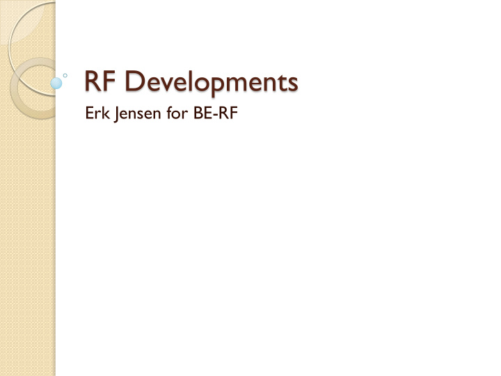 rf developments