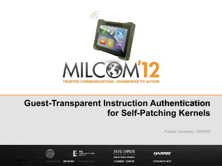 guest transparent instruction authentication