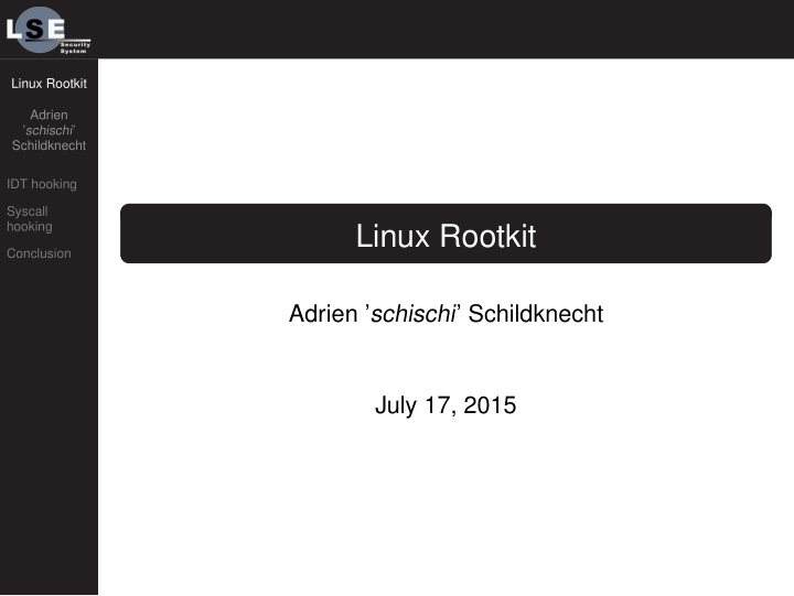 linux rootkit