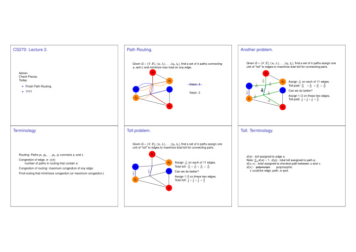 cs270 lecture 2 path routing another problem