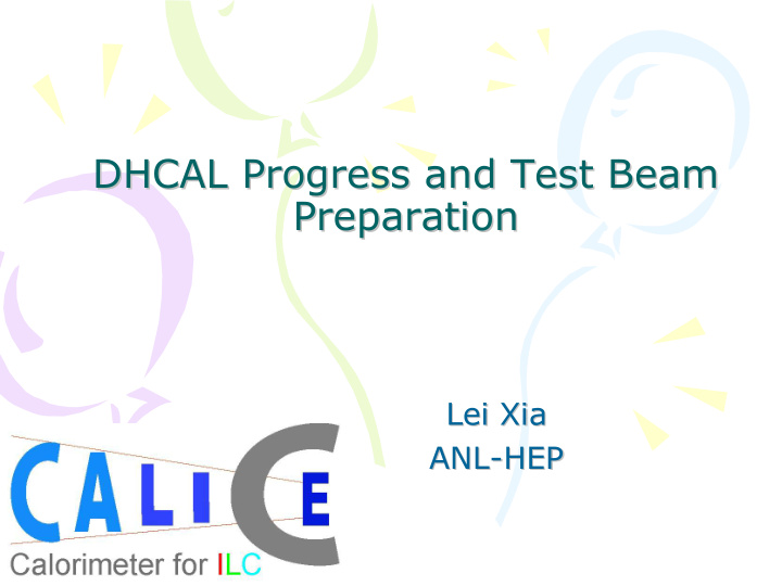dhcal progress and test beam dhcal progress and test beam
