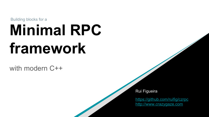 minimal rpc framework