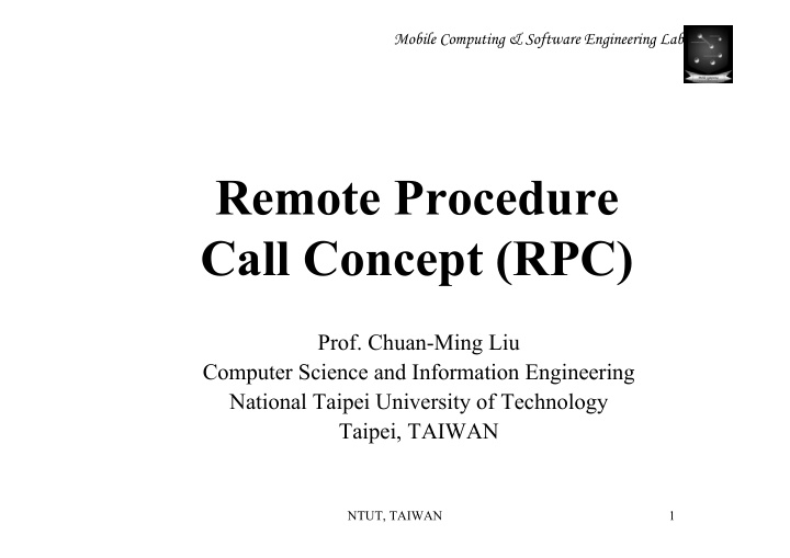 remote procedure call concept rpc