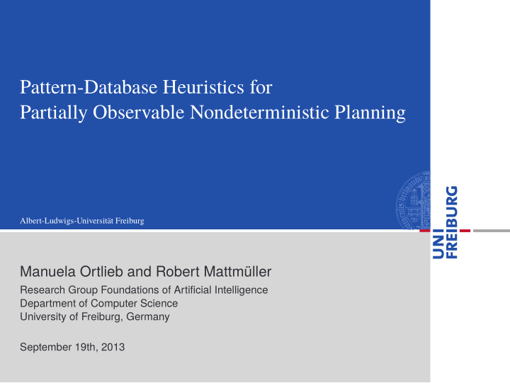 pattern database heuristics for partially observable
