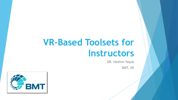vr based toolsets for