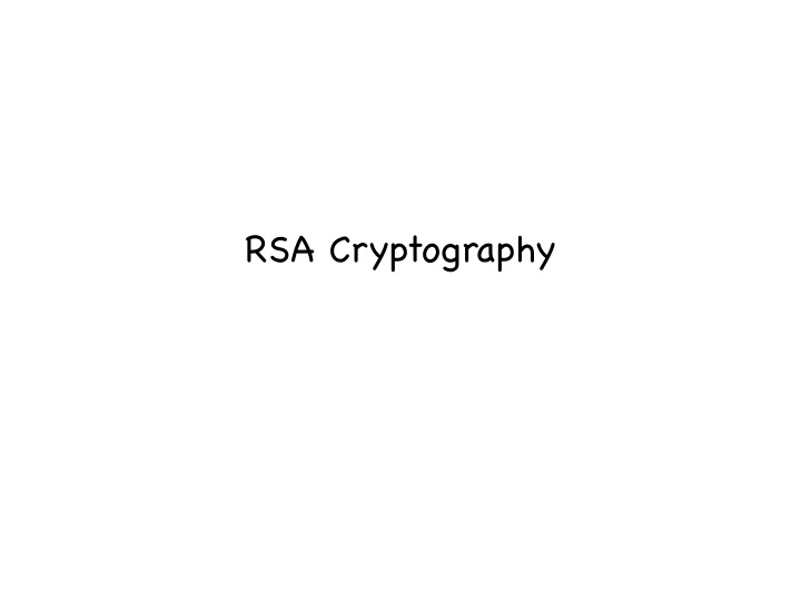 rsa cryptography