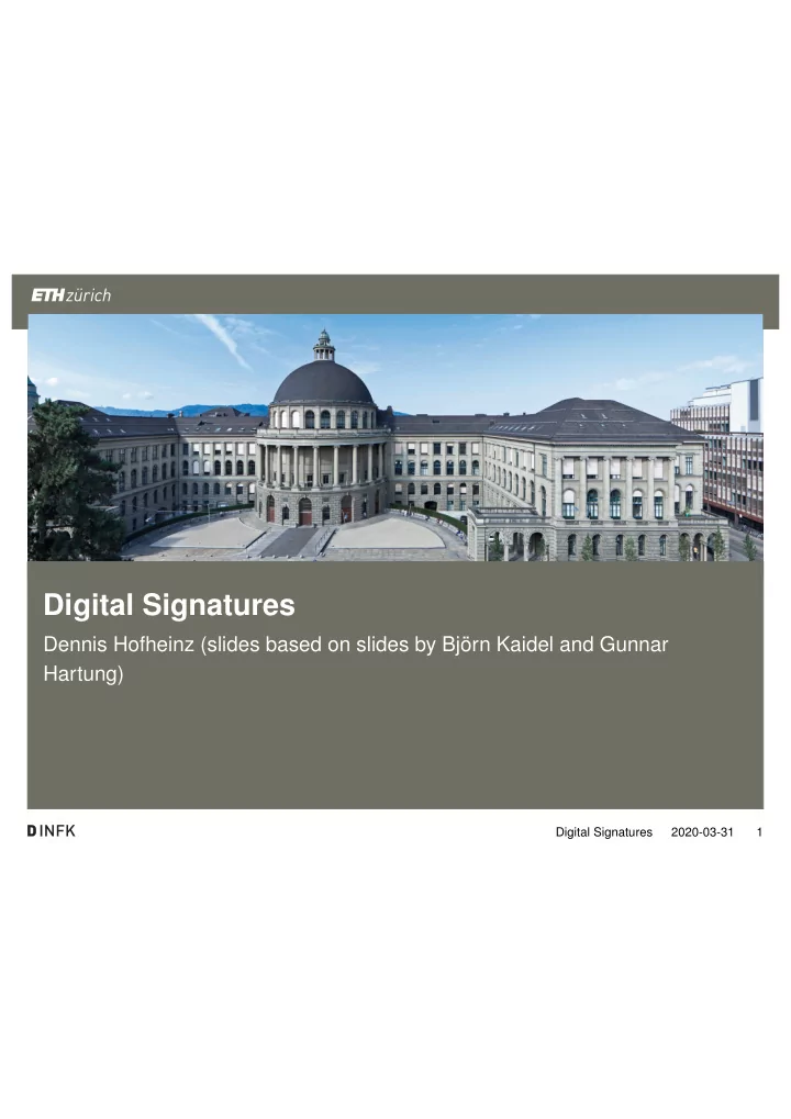 digital signatures
