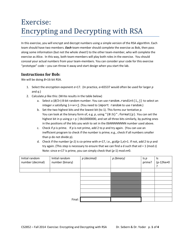 exercise encrypting and decrypting with rsa