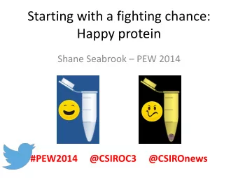 Starting with a fighting chance:  Happy protein Shane Seabrook  PEW 2014  #PEW2014     @CSIROC3