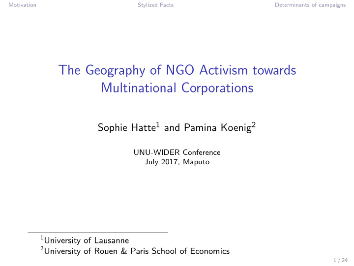 the geography of ngo activism towards multinational