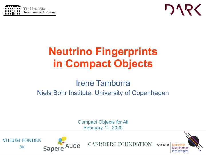 neutrino fingerprints in compact objects