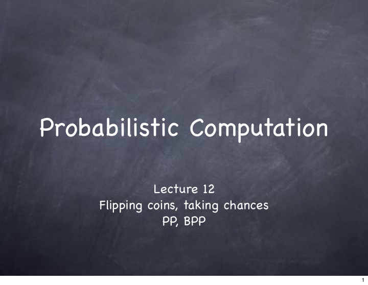 probabilistic computation